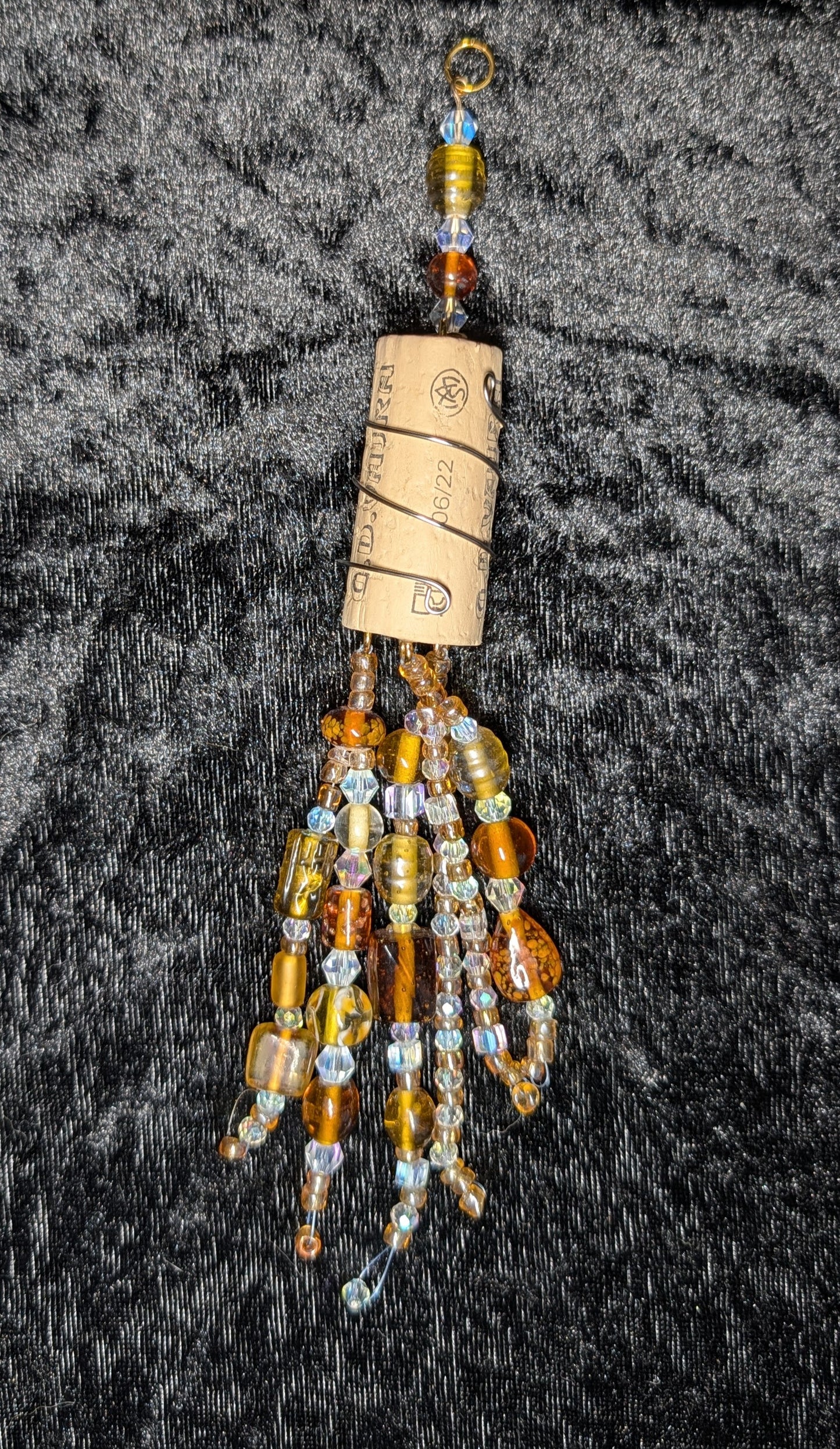 wine cork suncatcher bronze
