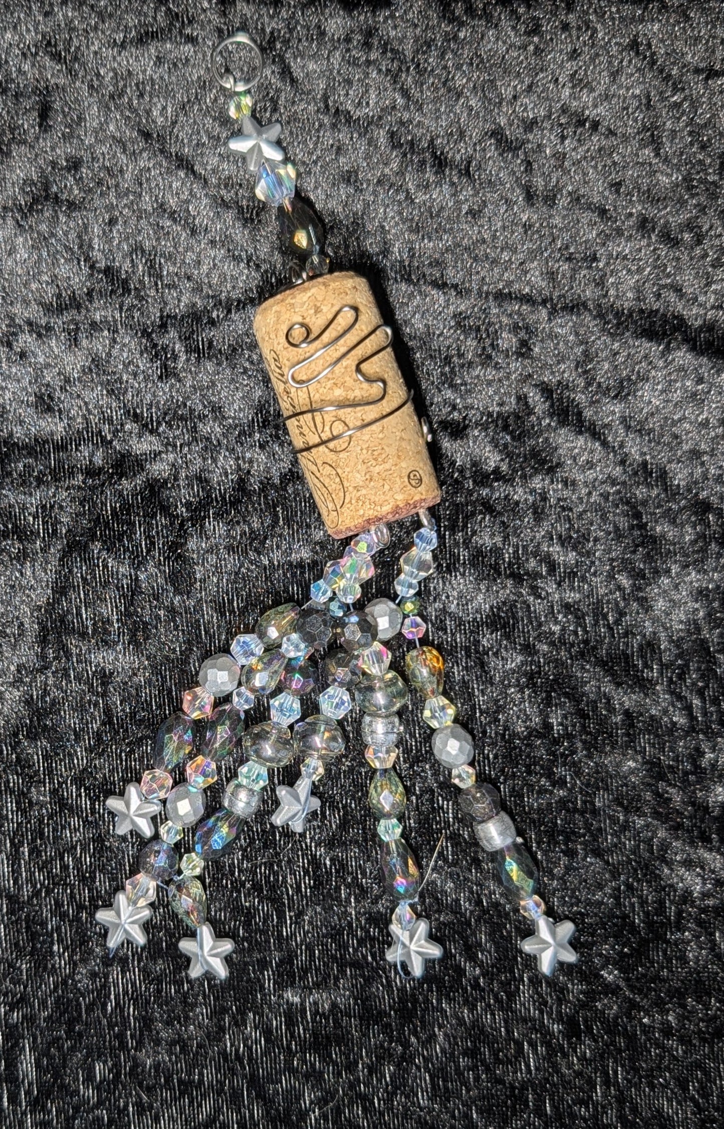 wine cork suncatcher black