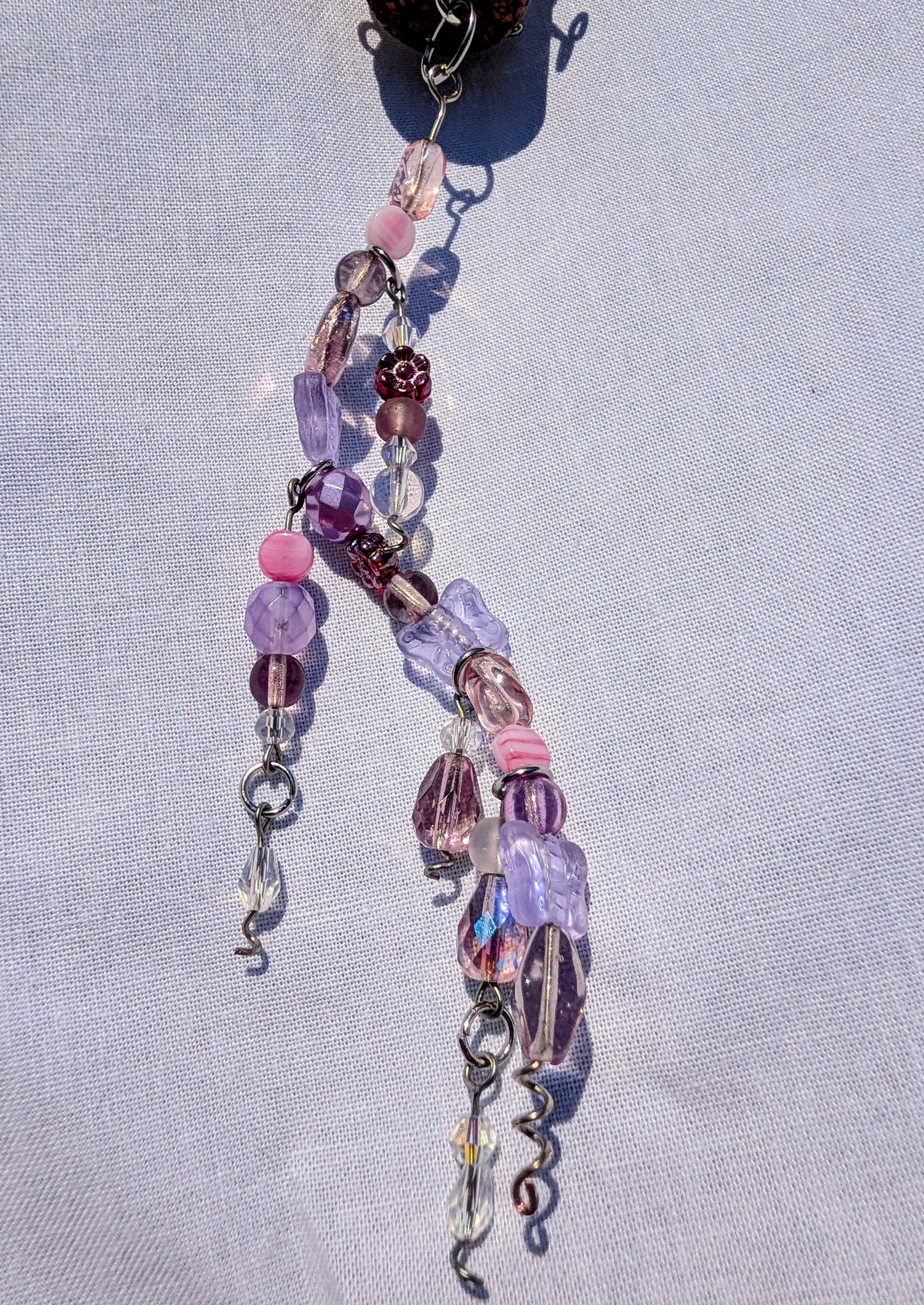 wine cork suncatcher lavender