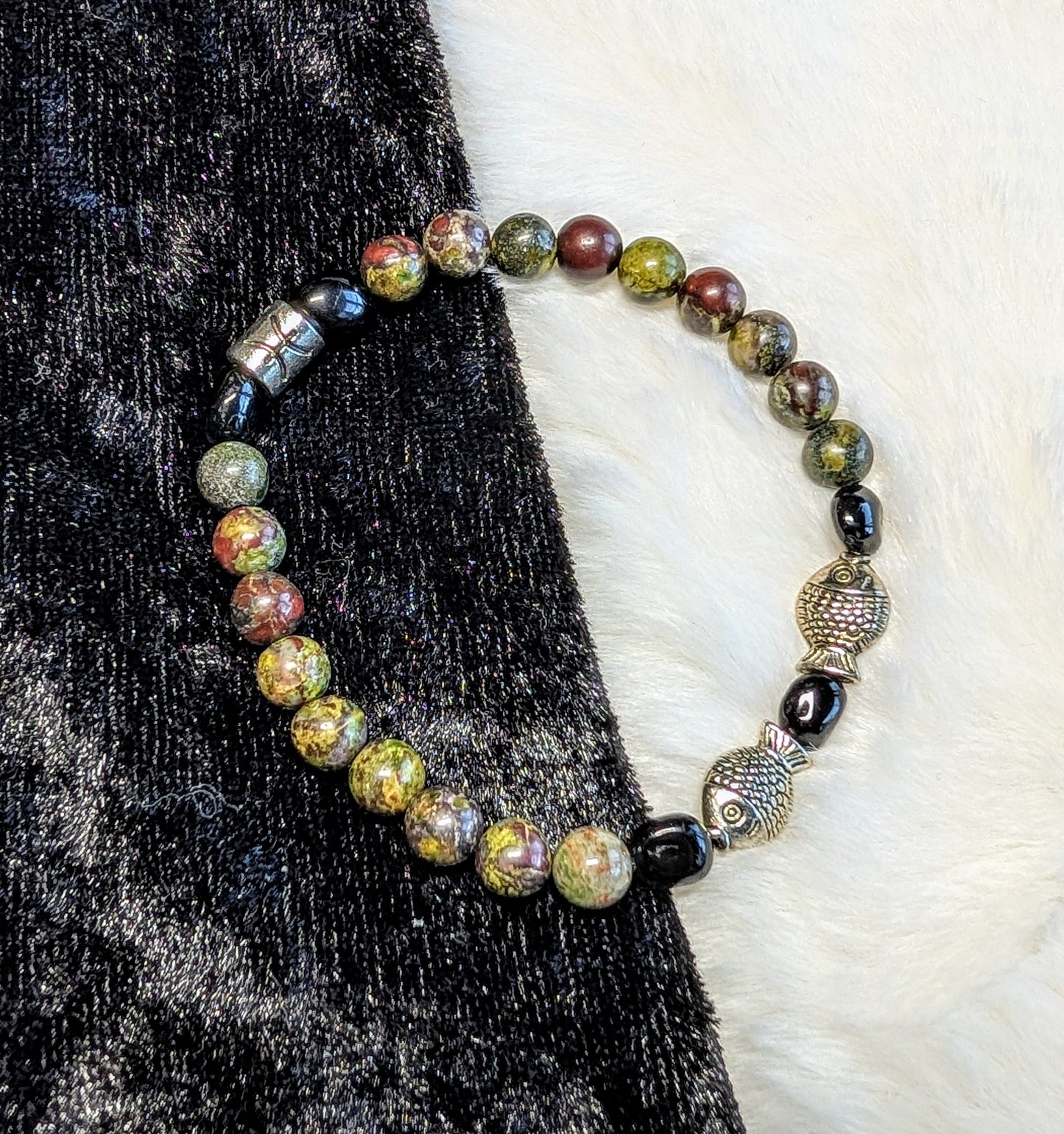 Pisces gemstone bracelet