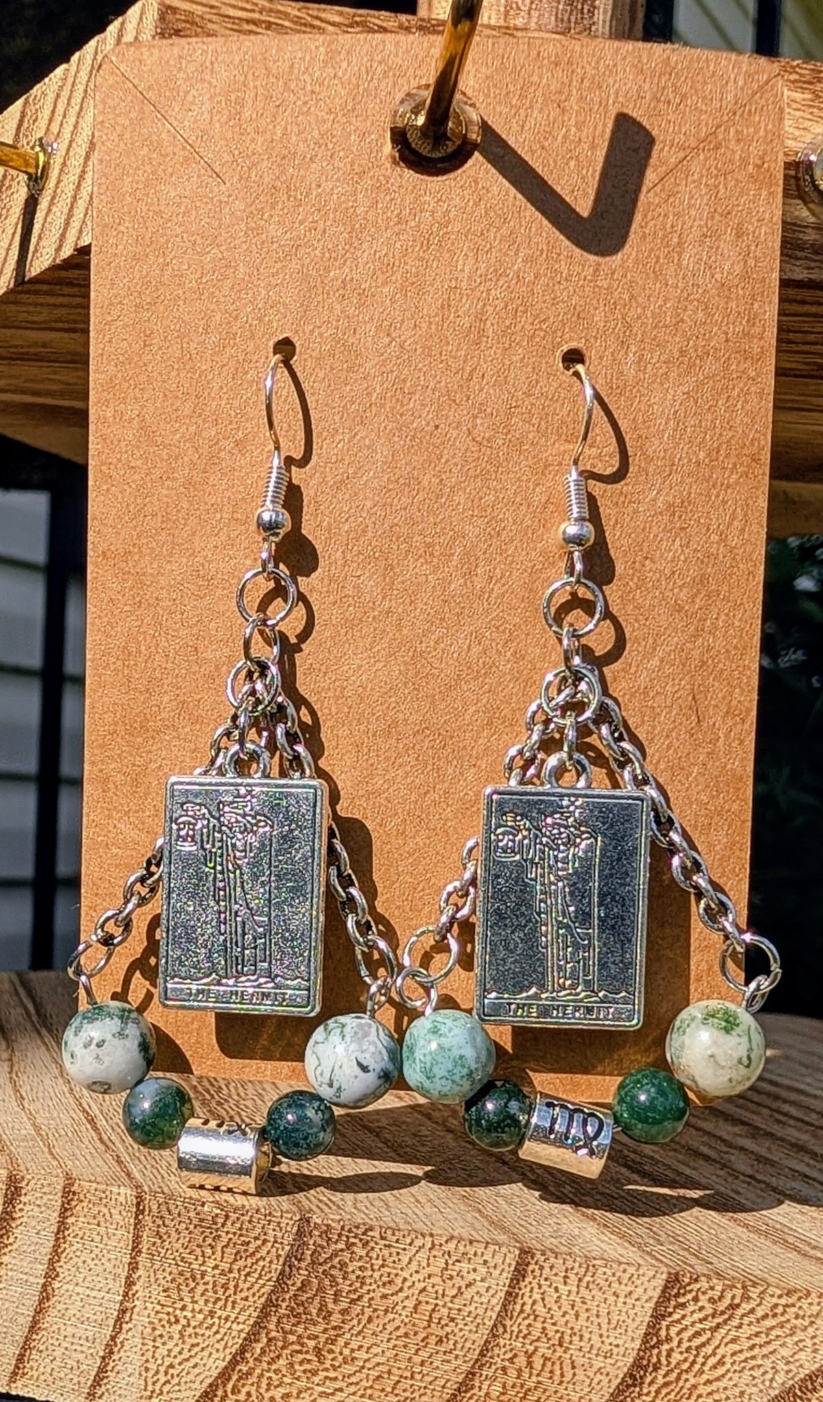 Zodiac, Tarot and Crystal themed earrings