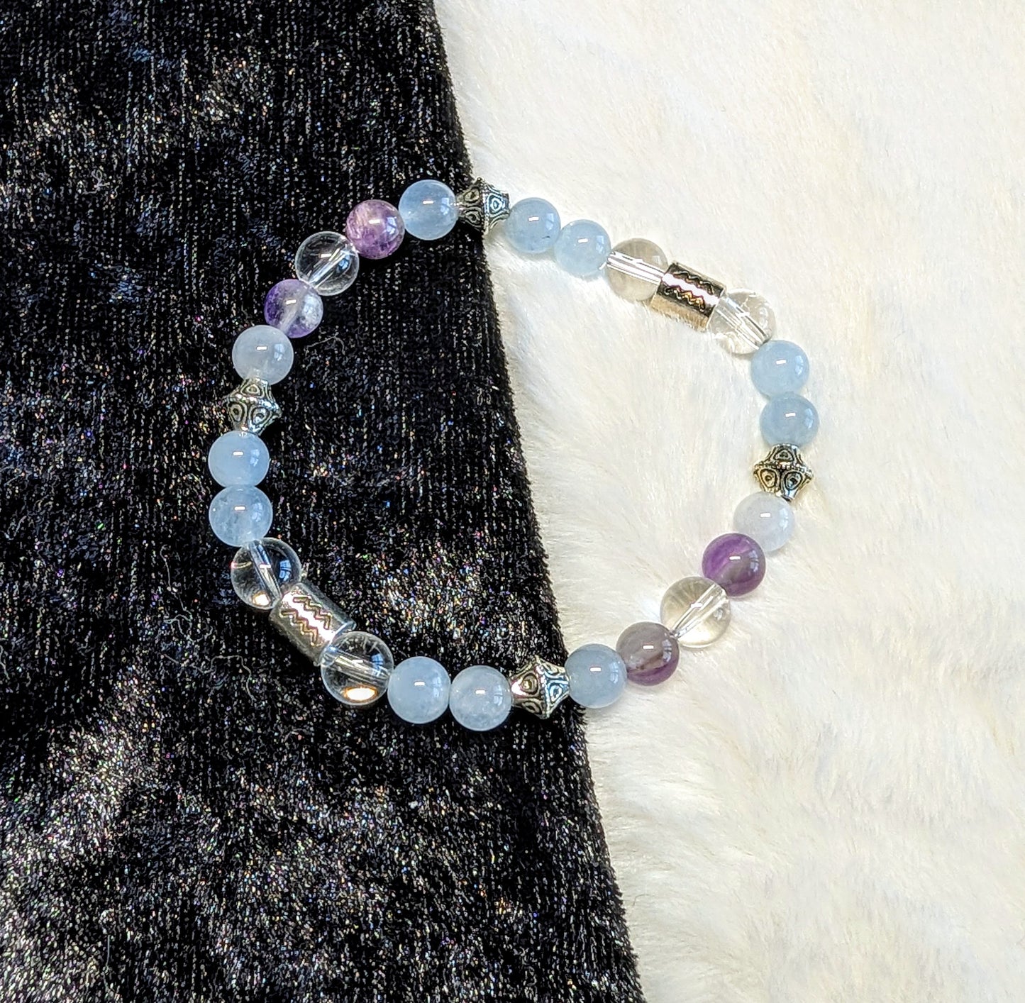 Aquarius gemstone bracelet