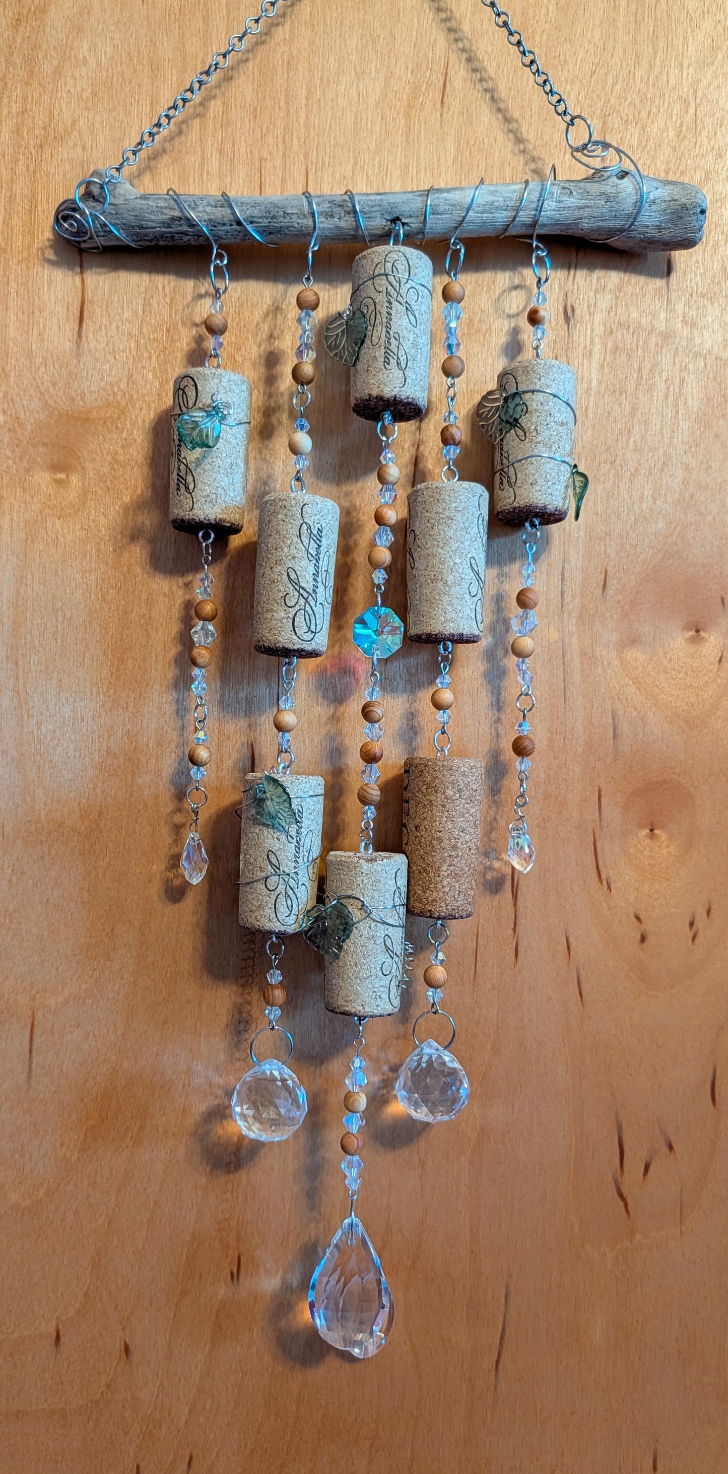 Driftwood suncatcher - cork