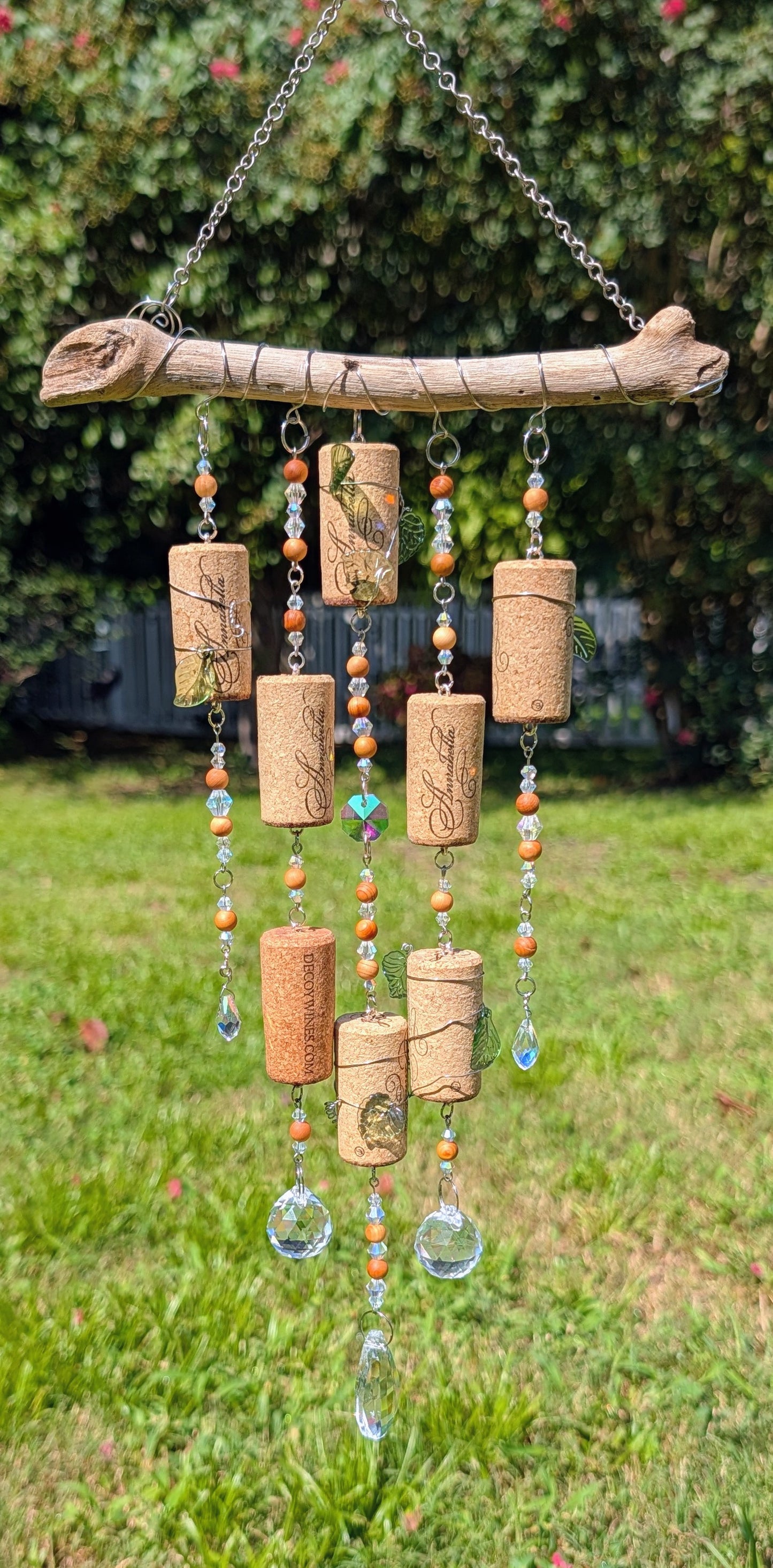 Driftwood suncatcher - cork