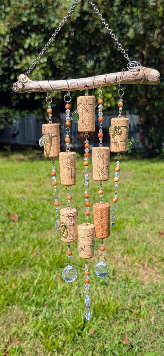 Driftwood suncatcher - cork