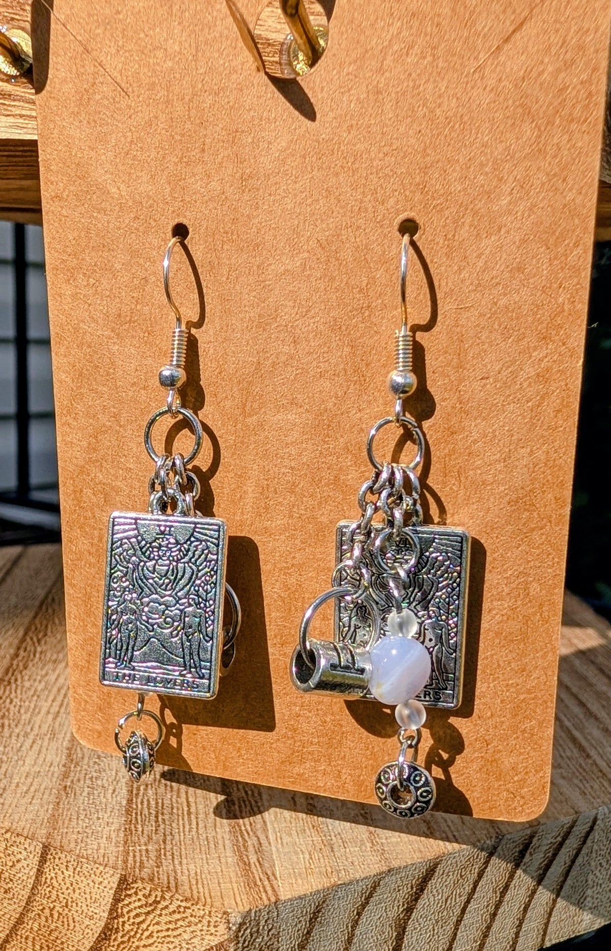 Zodiac, Tarot and Crystal themed earrings