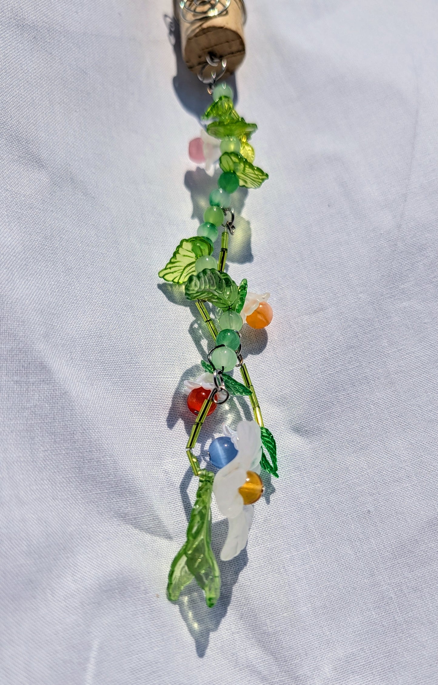 wine cork suncatcher green long