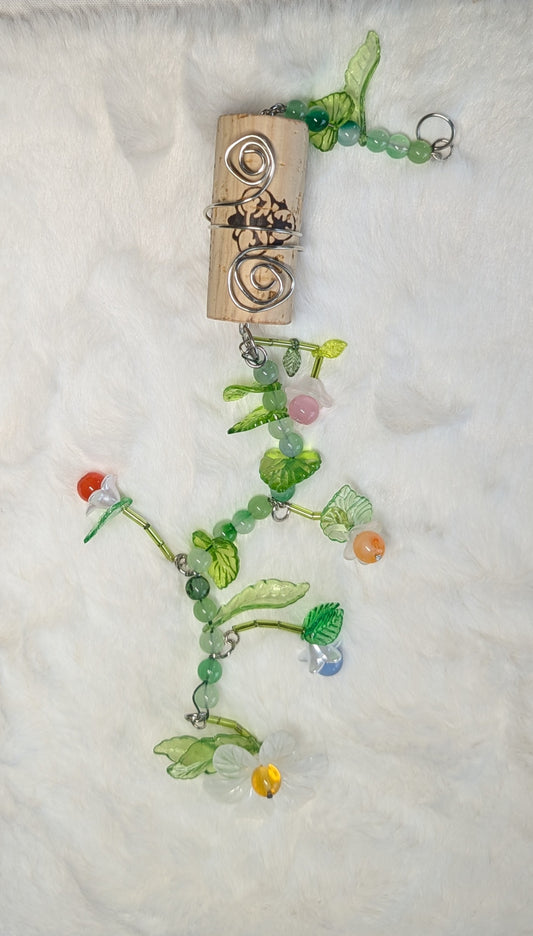 wine cork suncatcher green long