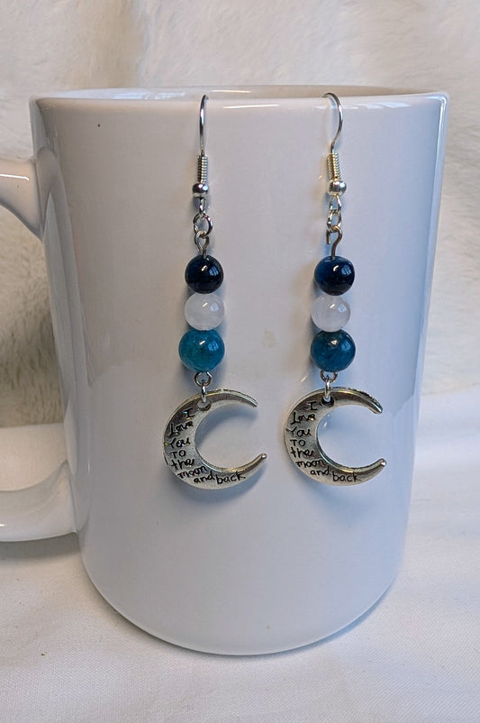 I love you to the moon and back earrings
