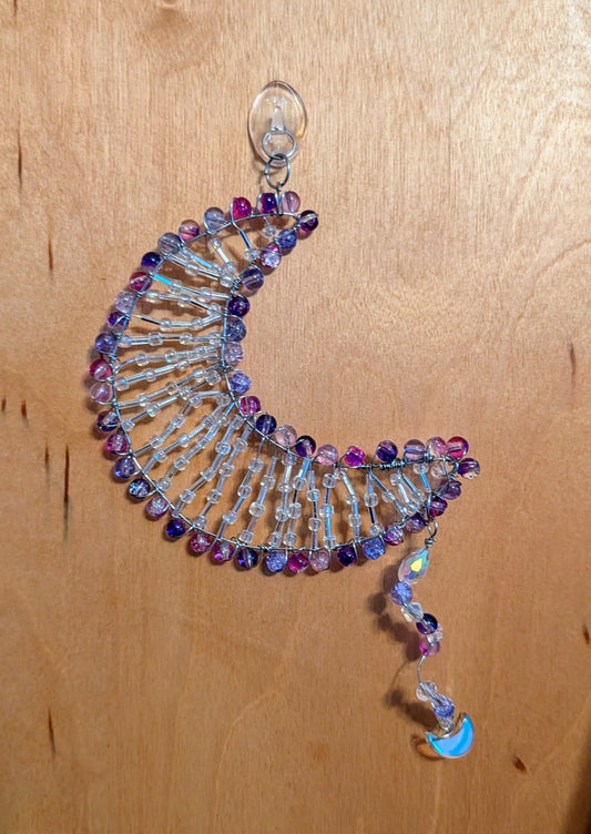 Crescent moon suncatcher
