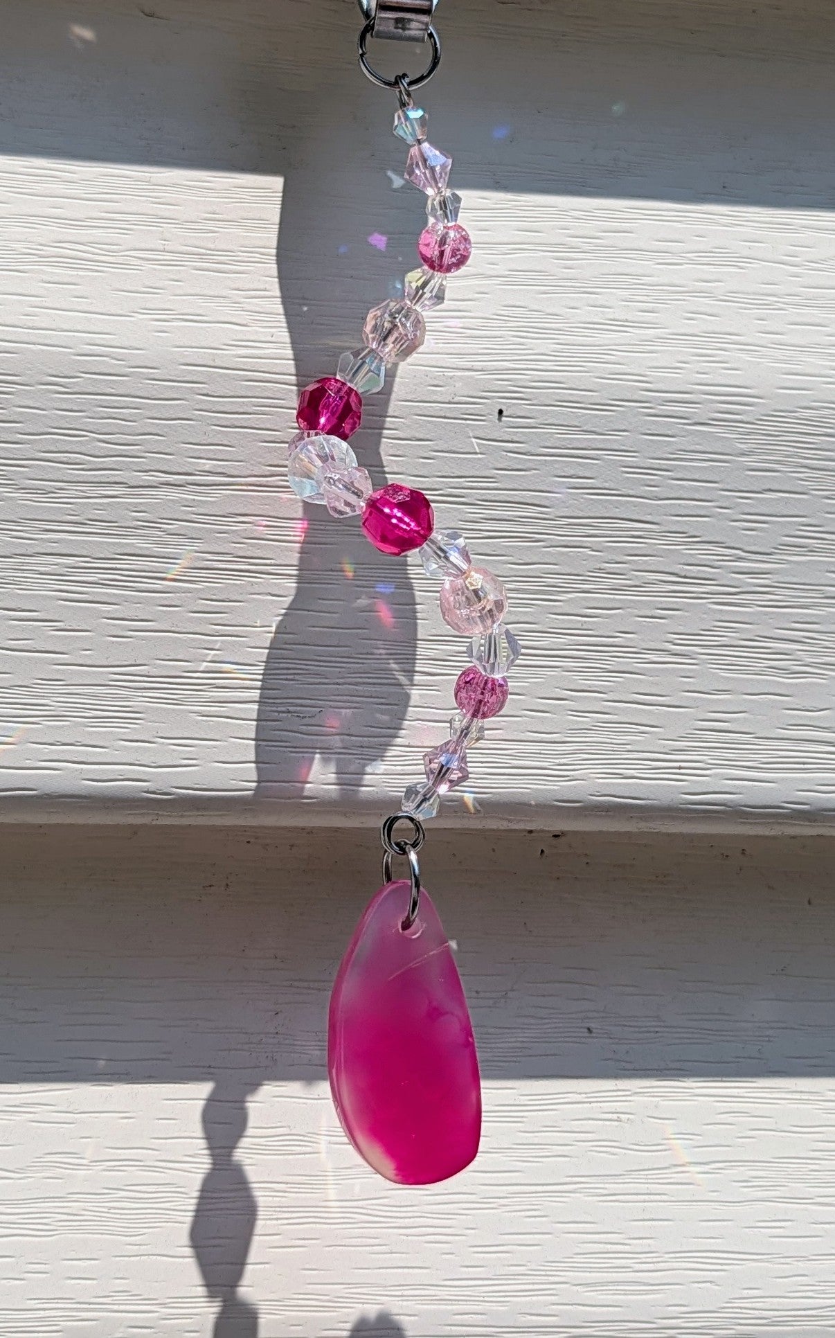 Dyed Agate Slice Suncatchers