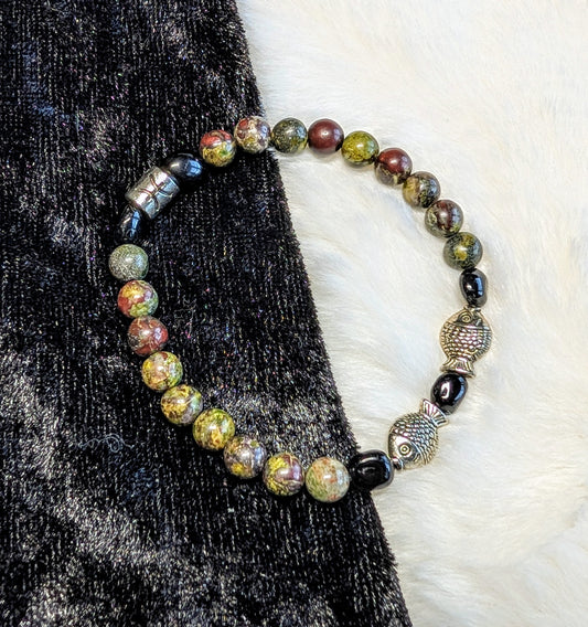 Pisces gemstone bracelet