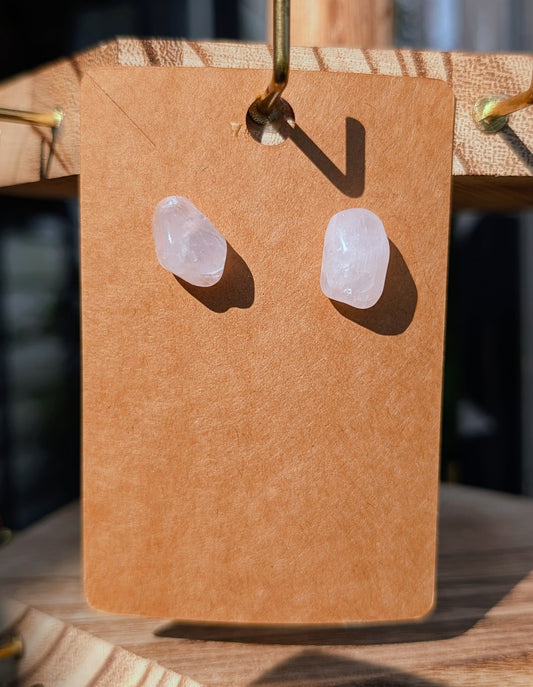Rose Quartz Studs