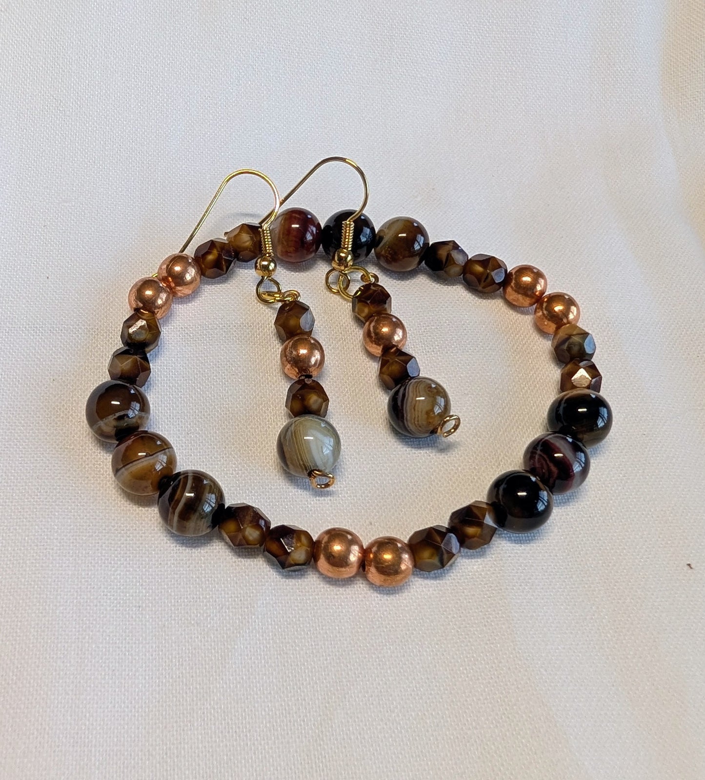 Copper and Agate set
