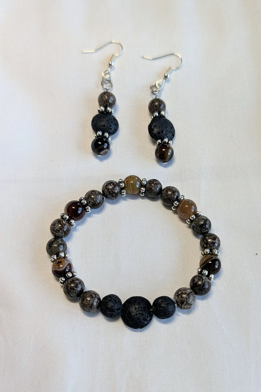 Volcano and Agate set