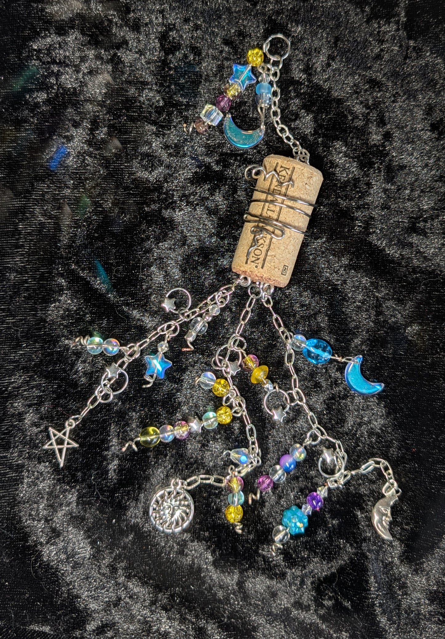 wine cork suncatcher - stars