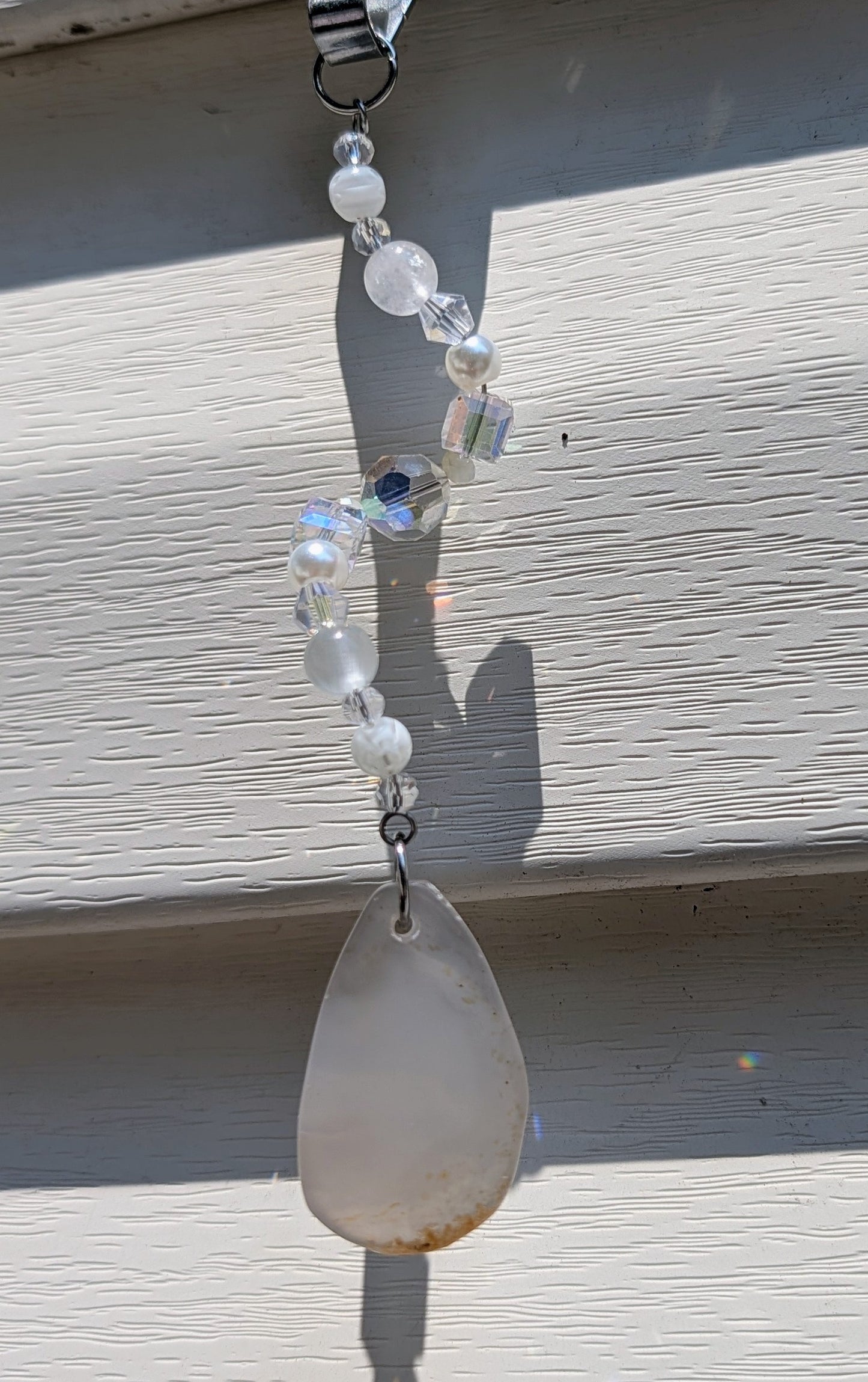 Dyed Agate Slice Suncatchers