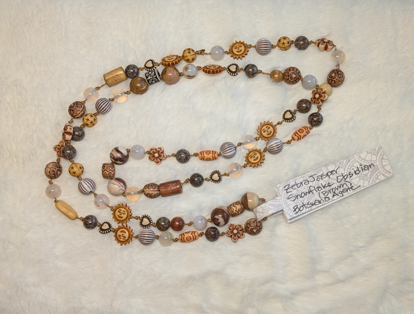 Boho Necklace Zebra